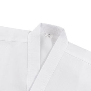 Uniforme de karaté blanc pour adultes unisexe, 100% coton, vêtements d'arts martiaux durables, coupe régulière, teinture unie, service OEM - Product Image 5