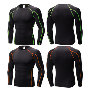 Wholesale Customizable Men's High Quality <b>Compression</b> T-<b>Shirt</b> Long Sleeve Breathable Tummy Control Body Shaper <b>Compression</b> <b>Shirt</b> - Product Image 3