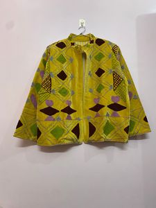 Boho Jacket, Hand-Embroidered Jacket, Velvet Suzani Jacket, Blue Pink Jacket, Bohemian Style Coat, <b>Winter</b> Fashion, Handmade Gift - Product Image 2