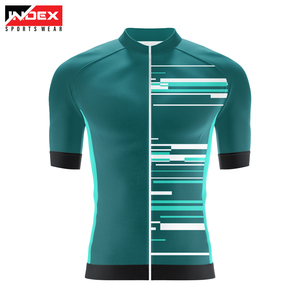 Maillot de cyclisme Index Sportswear à manches courtes, fermeture éclair intégrale, imprimé géométrique, séchage rapide, blanc multicolore, vêtements de vélo pour hommes - Product Image 6