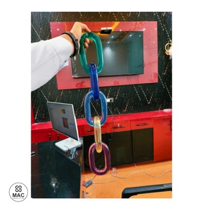 Wholesale <b>clear</b> Chunky Thin <b>Resin</b> Chain High Quality Link Big Chain home and office room decoration multi links available - Product Image 3