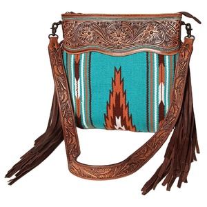Vintage Boho Style Top Quality Leather Saddle Blanket Crossbody <b>Bag</b> Navajo Style <b>Sling</b> <b>Bag</b> Western Cowgirl <b>Bag</b> Supplier - Product Image 3