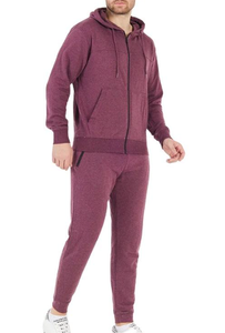 Men's 100% Cotton Winter Sportswear Set Eco-friendly Hooded Two-Pieces Tracksuit Breathable Solid Color Anti-Bacterial - Product Image 6