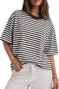 Camiseta Básica de Moda con Cuello Redondo, Ropa Deportiva, Talla Grande, Uso Diario, Estilo Deportivo, Color Sólido, Formal para Mujer, Holgada - Product Image 2
