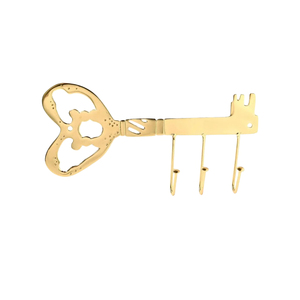 Gancho de Pared con Forma de Llave de Metal Antiguo, Organizador de Llaves de Metal Vintage, Decorativo, con 3 Ganchos, para la Entrada y Decoración del Hogar - Product Image 1