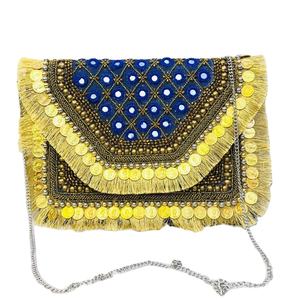 Beauté intemporelle Banjara Boho Designer pochette pour femmes artisanales indiennes Artisan perlé et pierre broderie sacs de soirée - Product Image 1