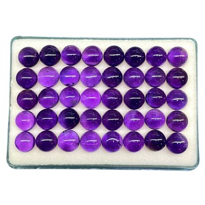 Ametyste naturelle ronde taillée en cabochon 9 mm, pierre précieuse améthyste violette, pierres précieuses en vrac, prix de gros pour la fabrication de bijoux - Product Image 3