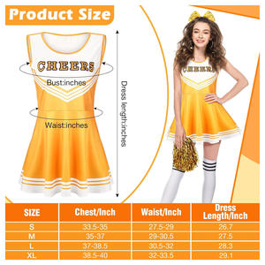 Ensemble de performance tendance 2026 pour femme : haut et jupe de cheerleading imprimés, respirants et confortables, ornés de strass scintillants - Product Image 4