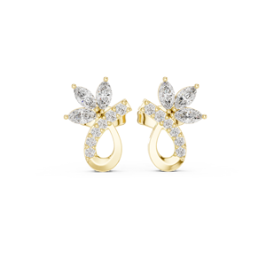 Boucles d'oreilles larme en zircon cubique de luxe en or 14 carats Willow Whisper Bijoux de mariée à la mode en finition or ou argent - Product Image 6