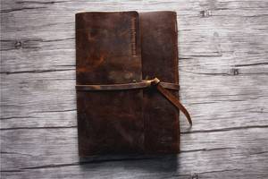 Funda para Libro de Cuero de Cabra Estilo Antiguo, Cubierta Protectora para Cuaderno de Cuero Nappa Suave al Tacto, Fabricación de Cuero OEM LBC-0005 - Product Image 4