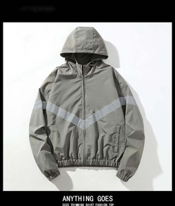 Premium Wholesale Windbreaker Jacket for <b>Men</b> Zipper <b>Pullover</b> Hooded Jacket Custom Logo Streetwear 2026 - Product Image 3