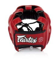 Protège-tête Fairtex en cuir PU de haute qualité pour boxe, Muay Thai, MMA, sparring, avec double protection nez et menton - Prix de gros RTS