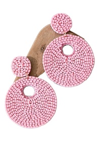 Pendientes Hechos a Mano con Cuentas de Colores Rosa y Azul de la Mejor Calidad, Bordados con Cuentas, para Bodas, de la India - Product Image 6