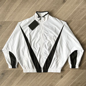 Oem Custom Logo Blank Two Piece Nylon Set's Sublimation <b>Polyester</b> Vintage Streetwear Zip up Windbreaker Set Tracksuit for Men - Product Image 2
