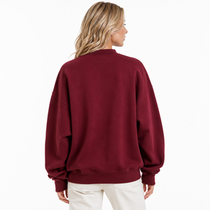 Sudadera Oversize Personalizada para Mujer con Cuello Alto, Bordado de Chenilla, Forro Polar, Ajuste Holgado, OEM ODM, Sudadera con Letras Griegas - Product Image 2