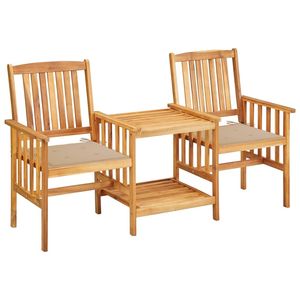 Ensemble bistrot en bois d'acacia massif, naturel, standard, durable, mobilier de jardin - Product Image 1