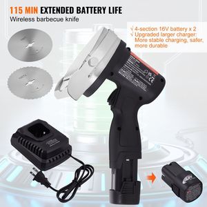 Affettatrice Elettrica Professionale da 80W in Acciaio Inox per Gyros, Kebab e Shawarma, Senza Fili - Product Image 3