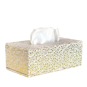 Luxury Tabletop Tissue Box Holder Handmade Eco Friendly Tissue Organizer for Dining <b>Table</b> <b>Office</b> Modern Decorative Tissue box - Product Image 1
