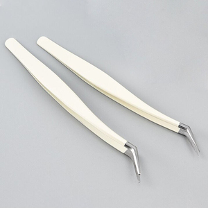 Pince à cils professionnelle en acier inoxydable avec logo personnalisé, design haut de gamme 2026, pour greffe de cils et extension de cils - Product Image 6