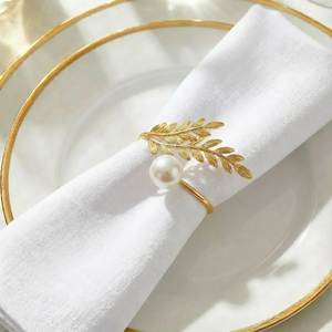Modern Brass Napkin Ring 4.5cm Oval Shape <b>Table</b> Decoration Wedding Use - Product Image 5