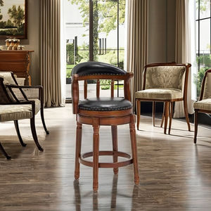 Handmade Asian Antique Wood Frame Living Room Chair Synthetic Leather <b>Upholstery</b> Memory <b>Foam</b> Filling 5-Year Warranty-Lixora - Product Image 1