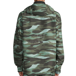Veste coupe-vent unie pour homme, style streetwear hiver, avec poches, légère, en polyester/nylon, réversible, coupe-vent - Product Image 5