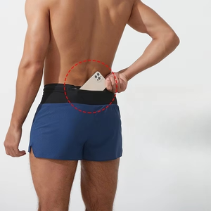 Men's High Street Double <b>Layer</b> Breathable Eco-Friendly Polyester/Mesh Fitness Gym Training Sports Shorts Quick Dry Workout - Product Image 4