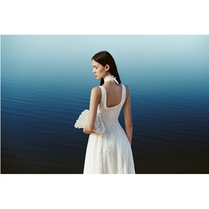 Nouvelle Tendance 2026 Robes Élégantes pour Femmes MIREILLE Robe Longue Coupe A-Line Midi Florale en Maille et Dentelle Robes en Gros pour Femmes - Product Image 2