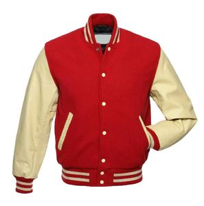 Meilleure vente personnalisé corps en laine manches en cuir véritable support réversible Letterman Bomber Varsity veste hommes femmes de haute qualité - Product Image 1