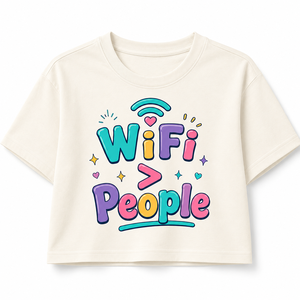 เสื้อครอปท็อปผู้หญิง แขนสั้น คอกลม ผ้าเจอร์ซีย์คอตตอน 100% ระบายอากาศได้ดี สวมใส่สบายๆ สำหรับฤดูใบไม้ผลิ น้ำหนัก 180 กรัม - Product Image 1