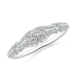 Anillo Vintage con Filigrana y Diamantes Redondos Cultivados en Laboratorio, Oro de 10K, 14K, 18K, Plata 925, 935, Joyería Fina - Product Image 2