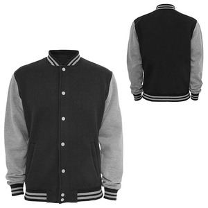 Hot Selling Unisex Varsity <b>Jackets</b> Cartoon Solid Color <b>Winter</b> Outerwear Stand Wool Sleeves Canvas Hooded Bulk Quantity - Product Image 5