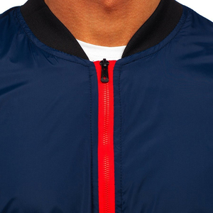 <b>Men's</b> Lightweight 100% Polyester Bomber <b>Jacket</b> with <b>Letter</b> Print-Casual Regular Fit Windbreaker for Spring and Autumn - Product Image 5