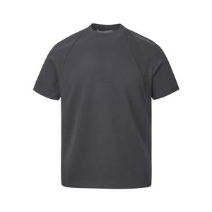Camiseta de Cuello Redondo para Hombre, 280G, Alta Calidad, Algodón y Spandex, Tela de Doble Capa, Tallas Grandes, Estilo Casual, Lisa - Product Image 4