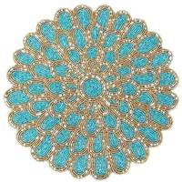Set de table brodé à la main exclusif avec perles pour cadeaux de mariage, collections de luxe pour la salle à manger et décoration intérieure