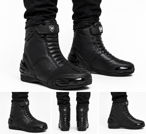 Botas de Ciclismo Dumela, Negras, de Cuero Genuino, Transpirables, Impermeables, Protectoras, para Todas las Estaciones, Entrenamiento Deportivo - Product Image 4