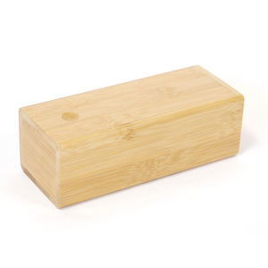 กล่องไม้ไผ่ทรงสี่เหลี่ยมพร้อมฝาเลื่อน ภาชนะเก็บของใช้ในบ้าน - Product Image 3