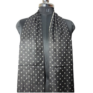 Écharpes d'automne de luxe faites à la main en coton gris anthracite à pois, tissées à la main, motif micro-diamant, vente en gros, très demandées - Product Image 5