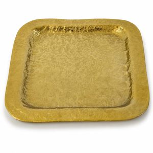 Plateau de service ovale en aluminium doré de haute qualité avec poignée décorative pour hôtel, table, parfum, vanité et décoration intérieure - Product Image 4