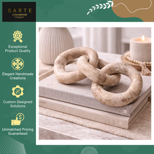 Nouvelle Collection – Décoration de Table en Chaîne de Marbre Faite à la Main, Style Européen Moderne et Luxueux, Durable, pour Diwali et Retraite - Product Image 2