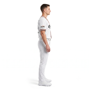 Custom Sublimated White Baseball Uniform Set 100% Polyester Moisture-wicking Button Team Jersey <b>Pants</b> Men's Teamwear Sports - Product Image 3
