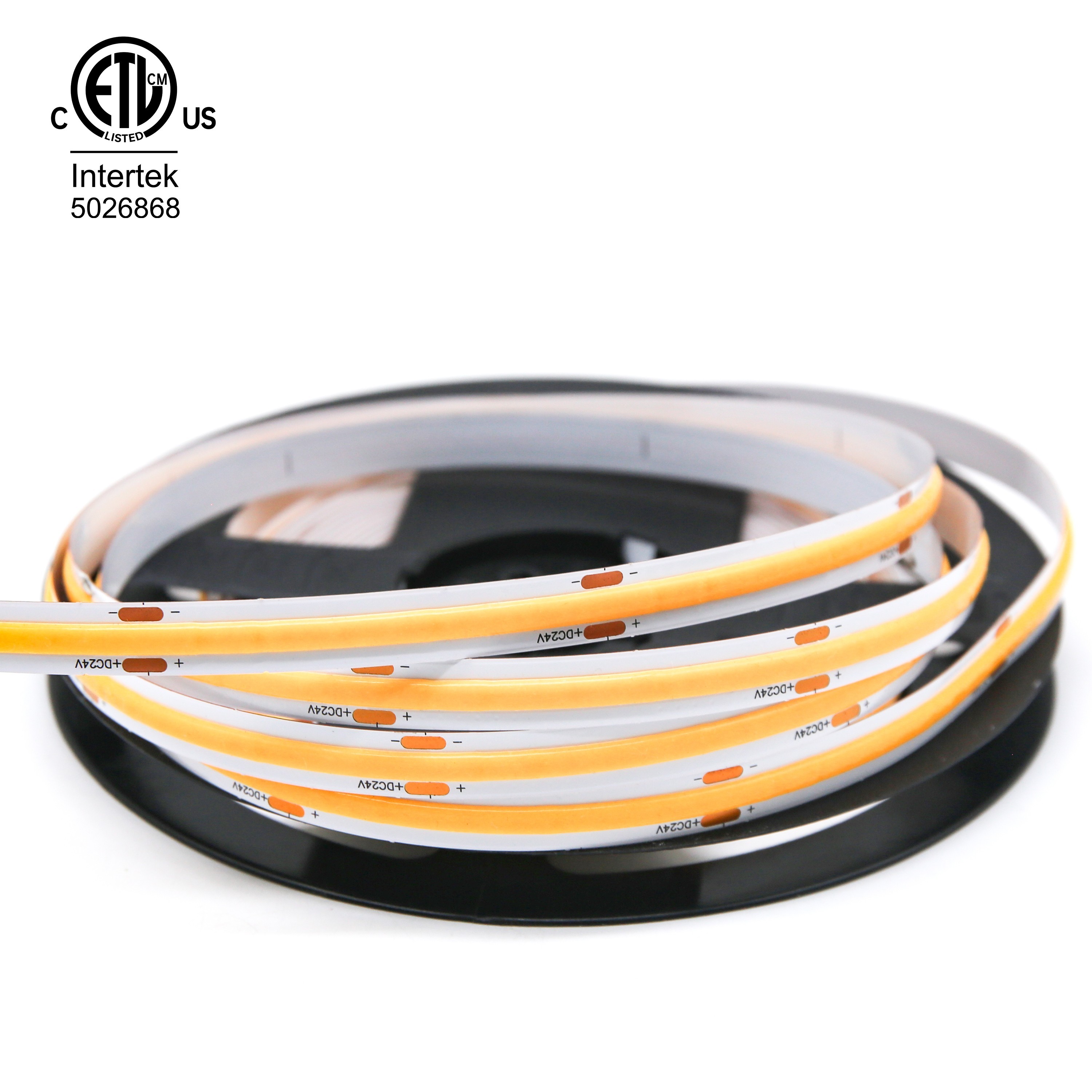 Raymates Led Cob Flexible Strip Width 8mm with 480 Leds Rated Ra90 Color Rendering Dimmable Via Remote Control for Hotel Use