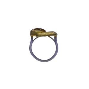 Bijoux en argent sterling 925 plaqué or pour mariage, pierre précieuse citrine, bague classique pour femme - Product Image 3
