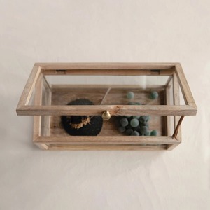 Modern Glass And Wood Organizer <b>Box</b> Perfect For Display Storage And Gifting Helps Organize Jewelry Watches And Accessories - Product Image 5