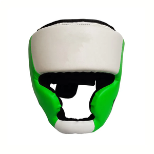 Protège-tête de boxe blanc et noir avec barre nasale horizontale et renfort frontal – Vente en gros usine - Product Image 6
