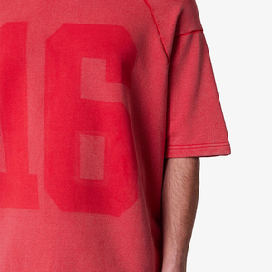 <b>Hip</b> Hop Style 100% Cotton Double Layer Long Sleeve Unisex T Shirt Oversized Sports Team Custom Print Logo Drop Shoulder Jersey - Product Image 6