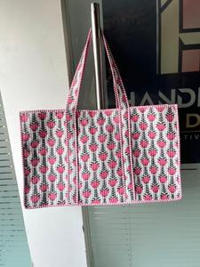 Sac fourre-tout pour femme à fermeture ouverte, motif floral, doublure en coton lavable, accessoire quotidien pour la plage, le shopping et les voyages, été - Product Image 1