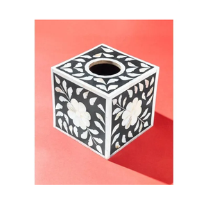 Boîte à mouchoirs en os incrusté, dernier modèle du fabricant, porte-serviettes rectangulaire en os incrusté, nouveau style pour la maison, l'hôtel et le restaurant - Product Image 5
