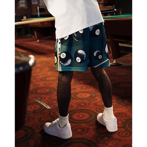 Shorts de basket-ball pour hommes avec imprimé de boules de billard, tissu en maille léger, shorts d'entraînement pour le sport, la gym et la remise en forme - Product Image 2