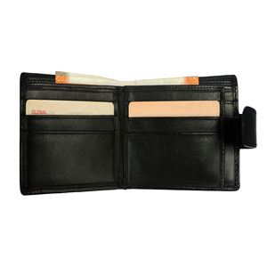 Premium Quality Fashion Genuine Leather Canvas Bifold <b>Wallet</b> Men <b>RFID</b> <b>Blocking</b> Light Weight Custom Logo Wholesale Best Price - Product Image 4